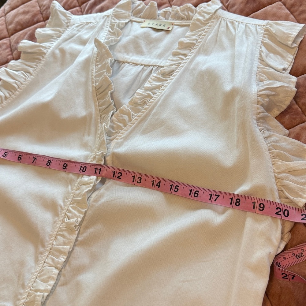 Stark X White Sleeveless Ruffle Dress Size Medium - Picture 4 of 9